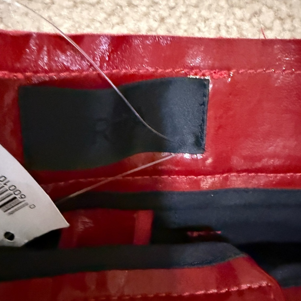 New!! RtA Red Leather Mini Skirt - 0 - Picture 6 of 8